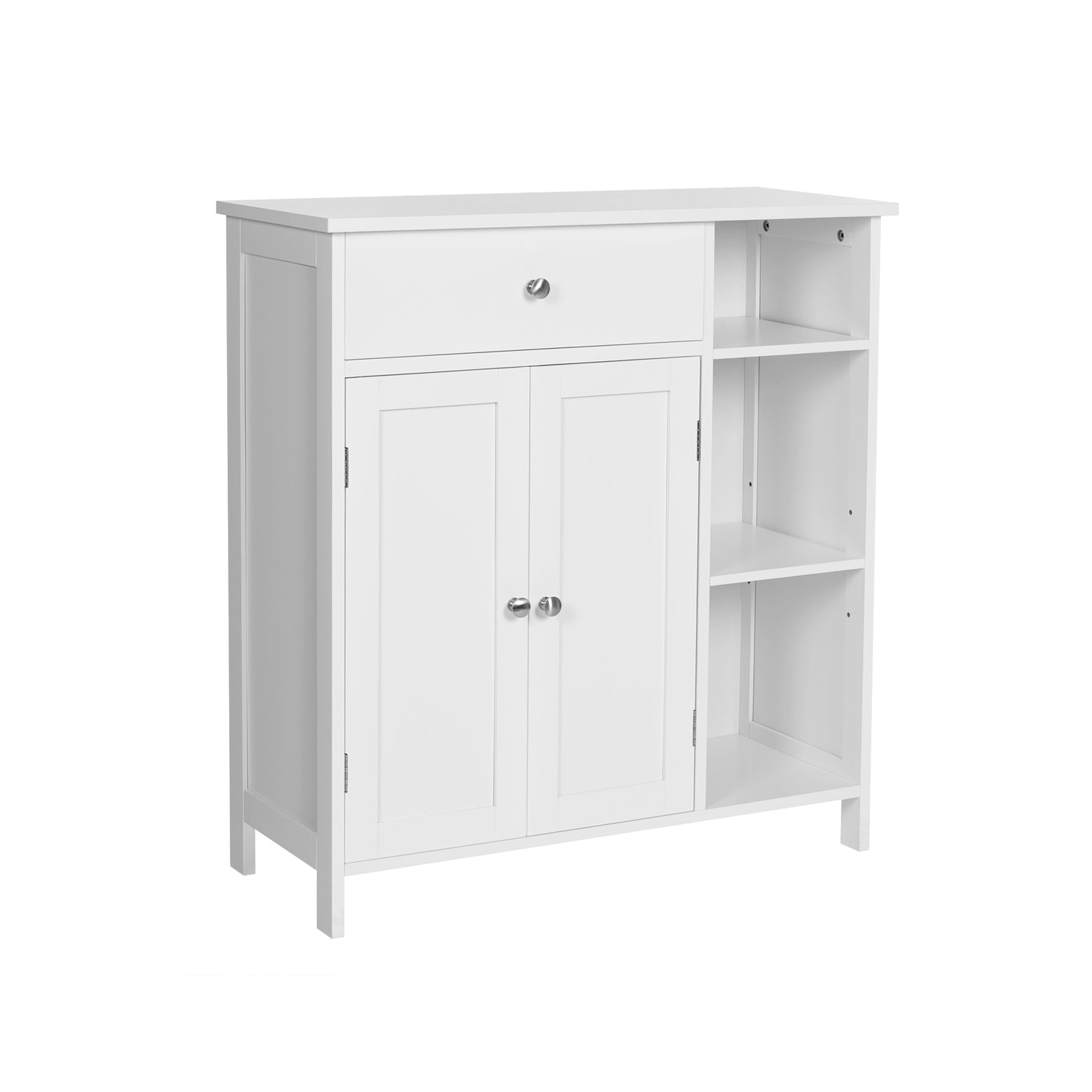 Badkamerkast – Met lade en 3 planken – Hout – Wit