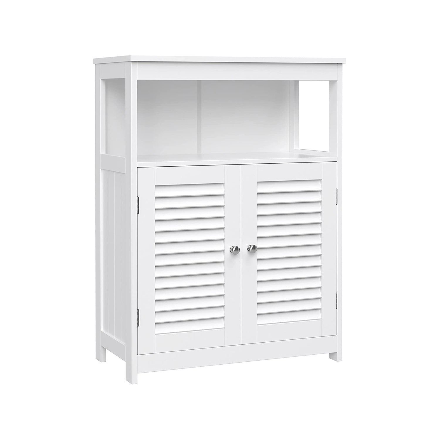 Badkamerkast – met open vak – verstelbare planken – wit