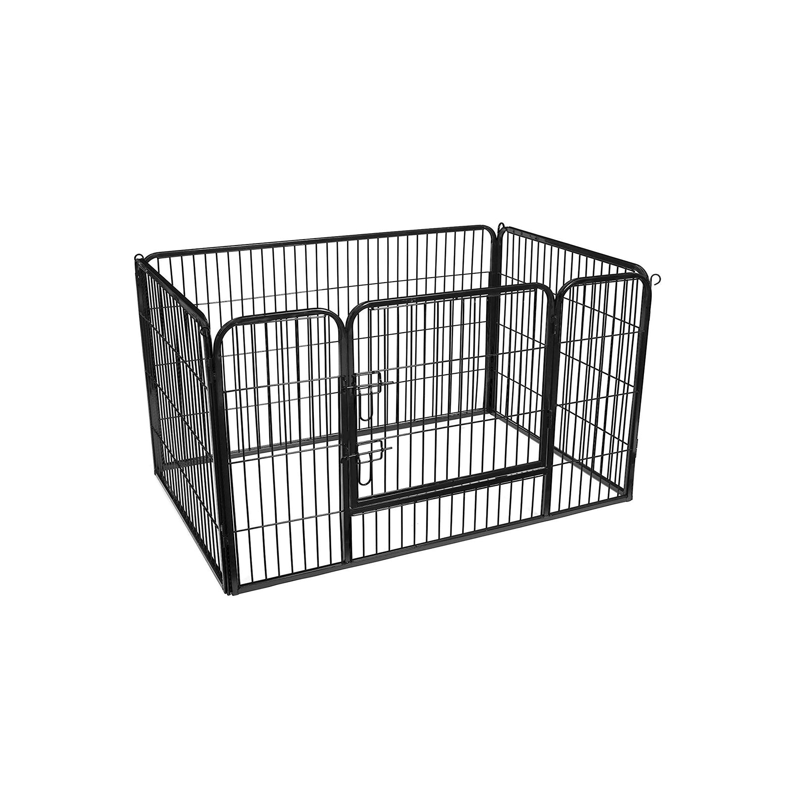 Puppyren - Dierenbox voor honden - Puppyhek - 122 x 80 x 70 cm - Zwart