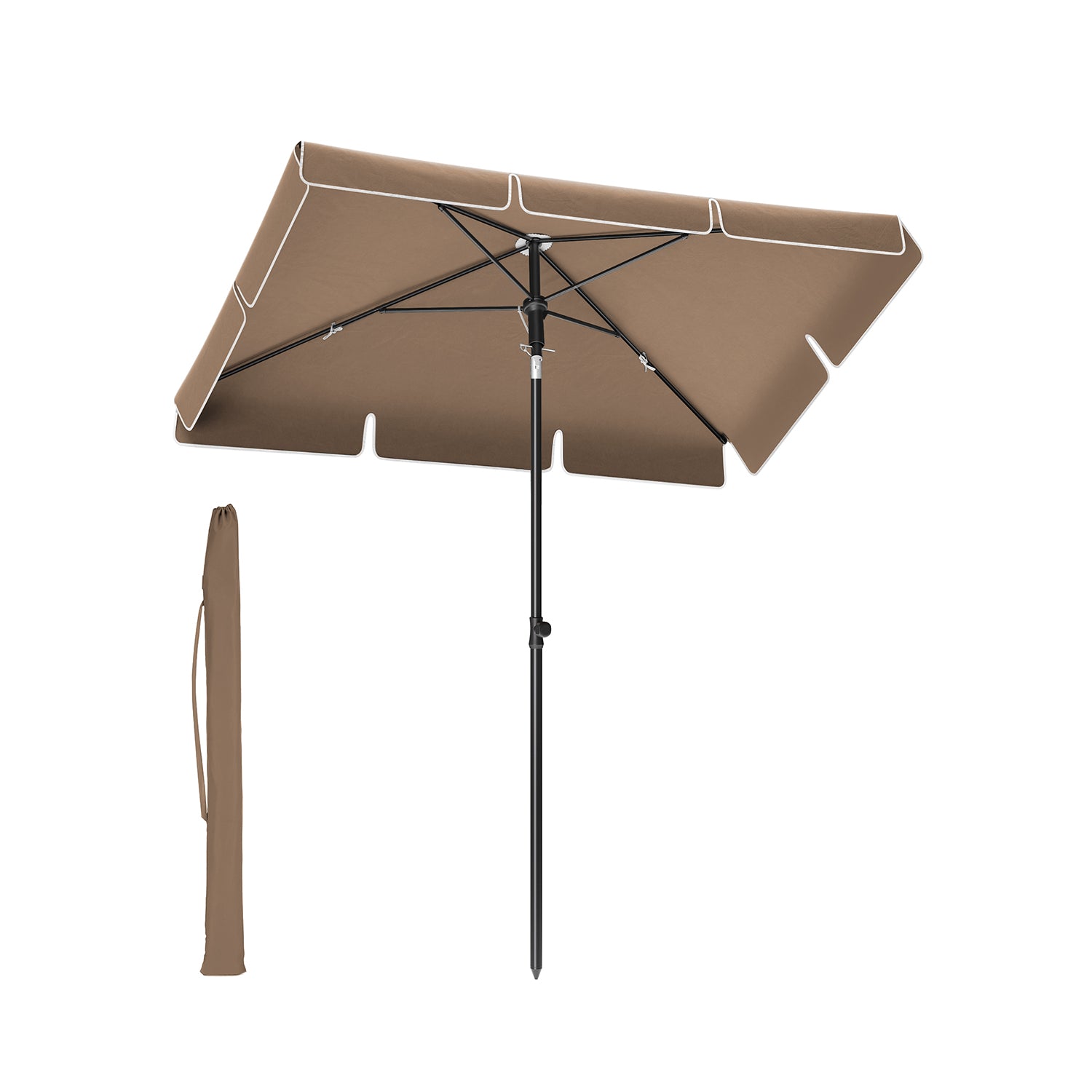 Parasol 200 X 125 Cm Opvouwbaar En In Hoogte Verstelbaar