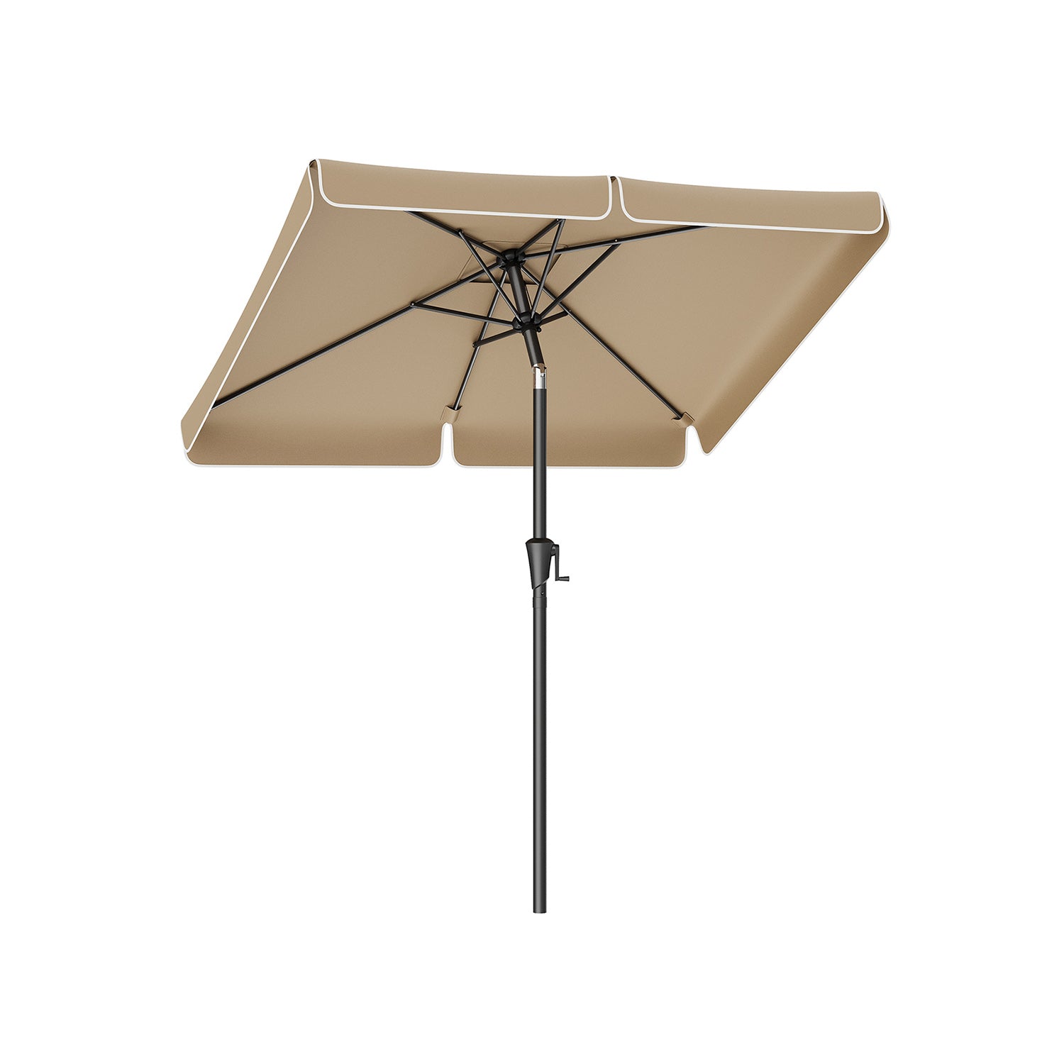 Balkonparasol – rechthoekig – 200 x 150 cm – taupe
