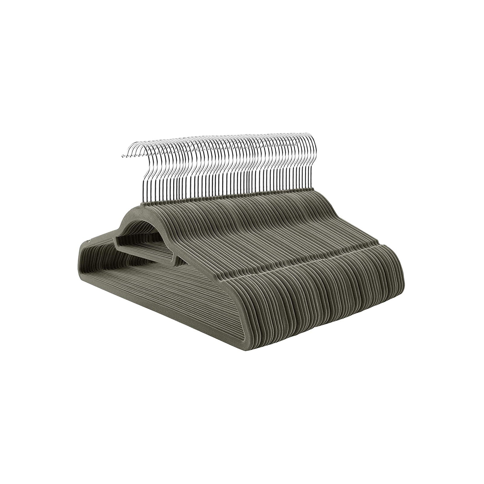 Set van 100 kledinghangers – Antislip ontwerp – Zwart