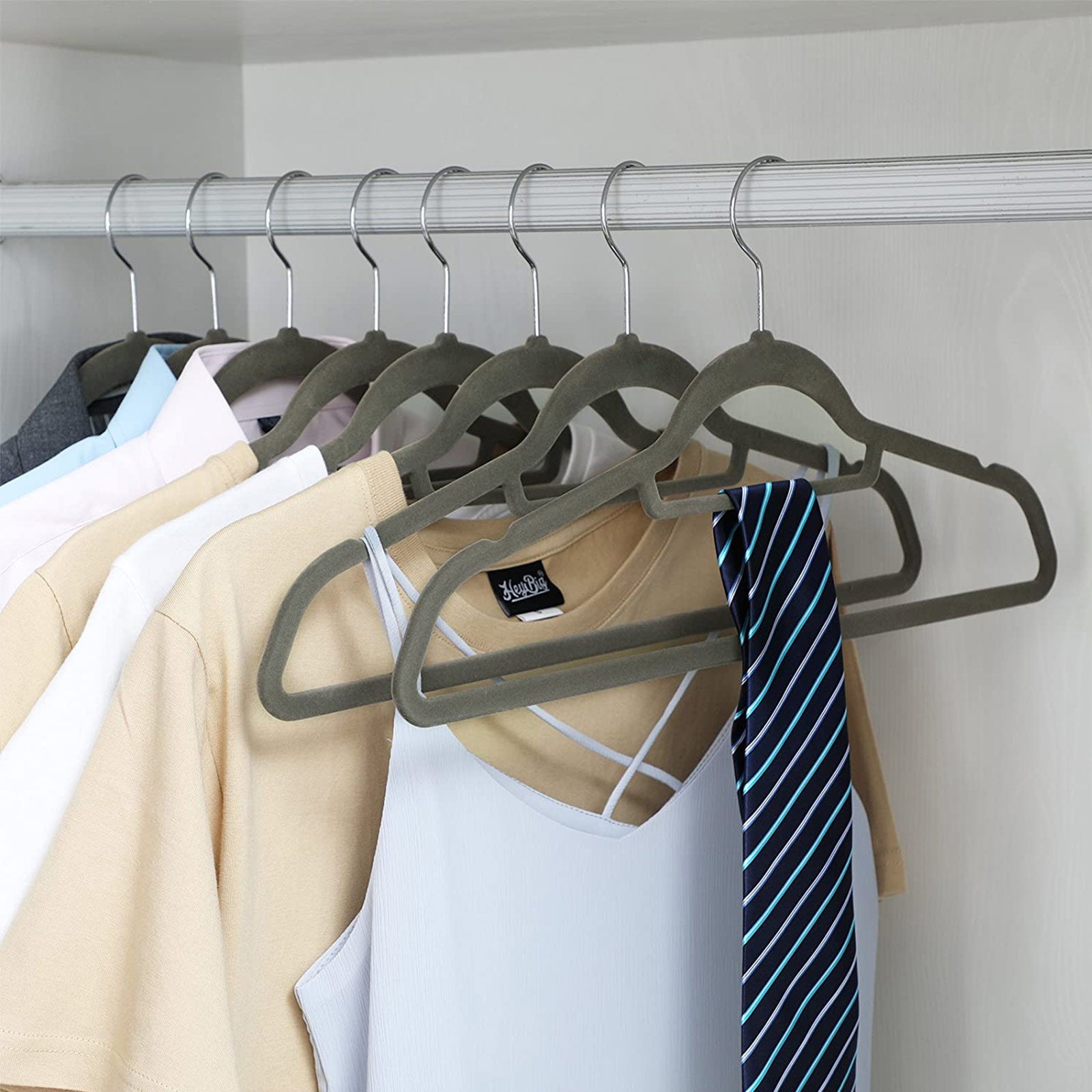 Set van 100 kledinghangers – Antislip ontwerp – Zwart