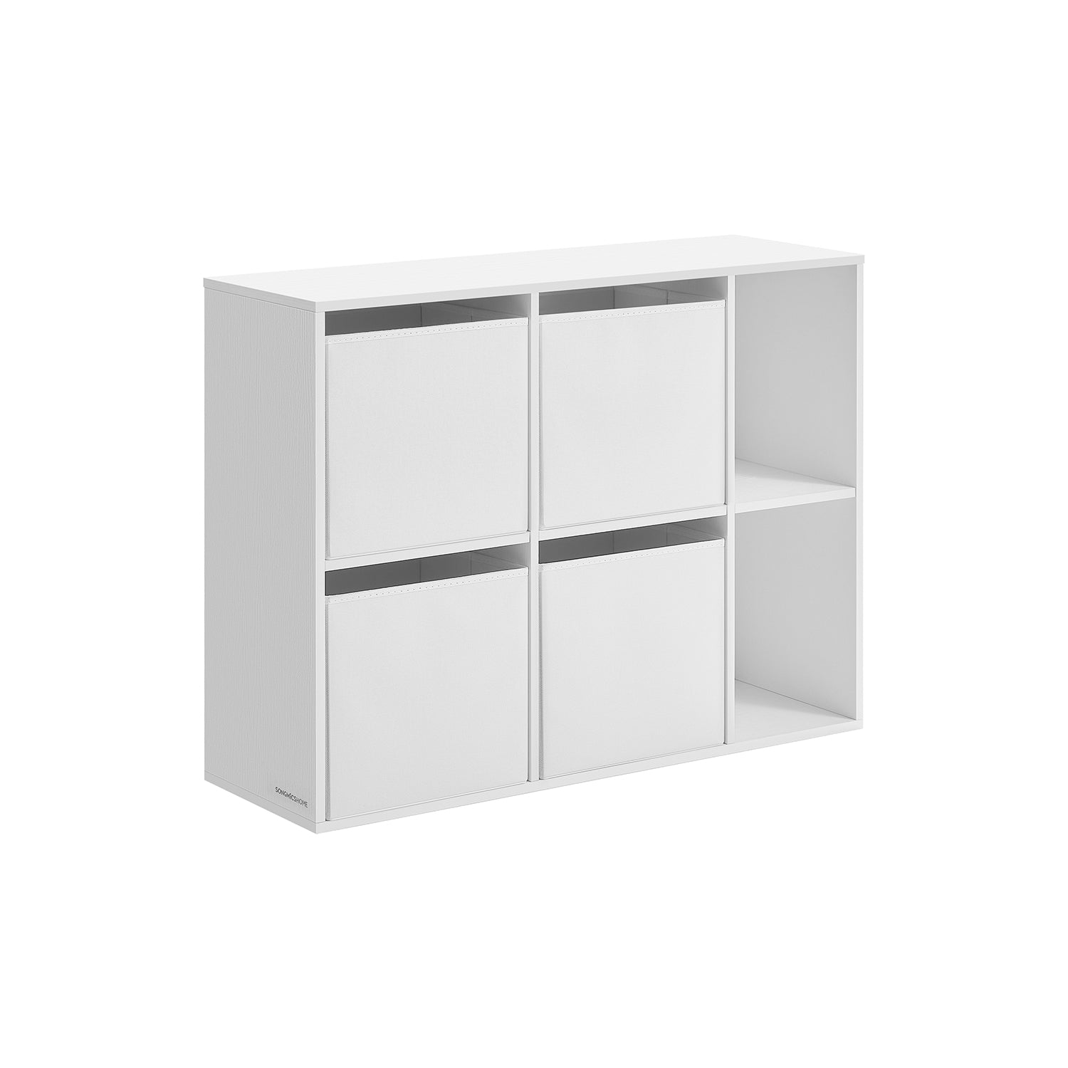 Boekenkast Met 6 Vakken 27 X 83 X 61,6 Cm Sneeuwwit
