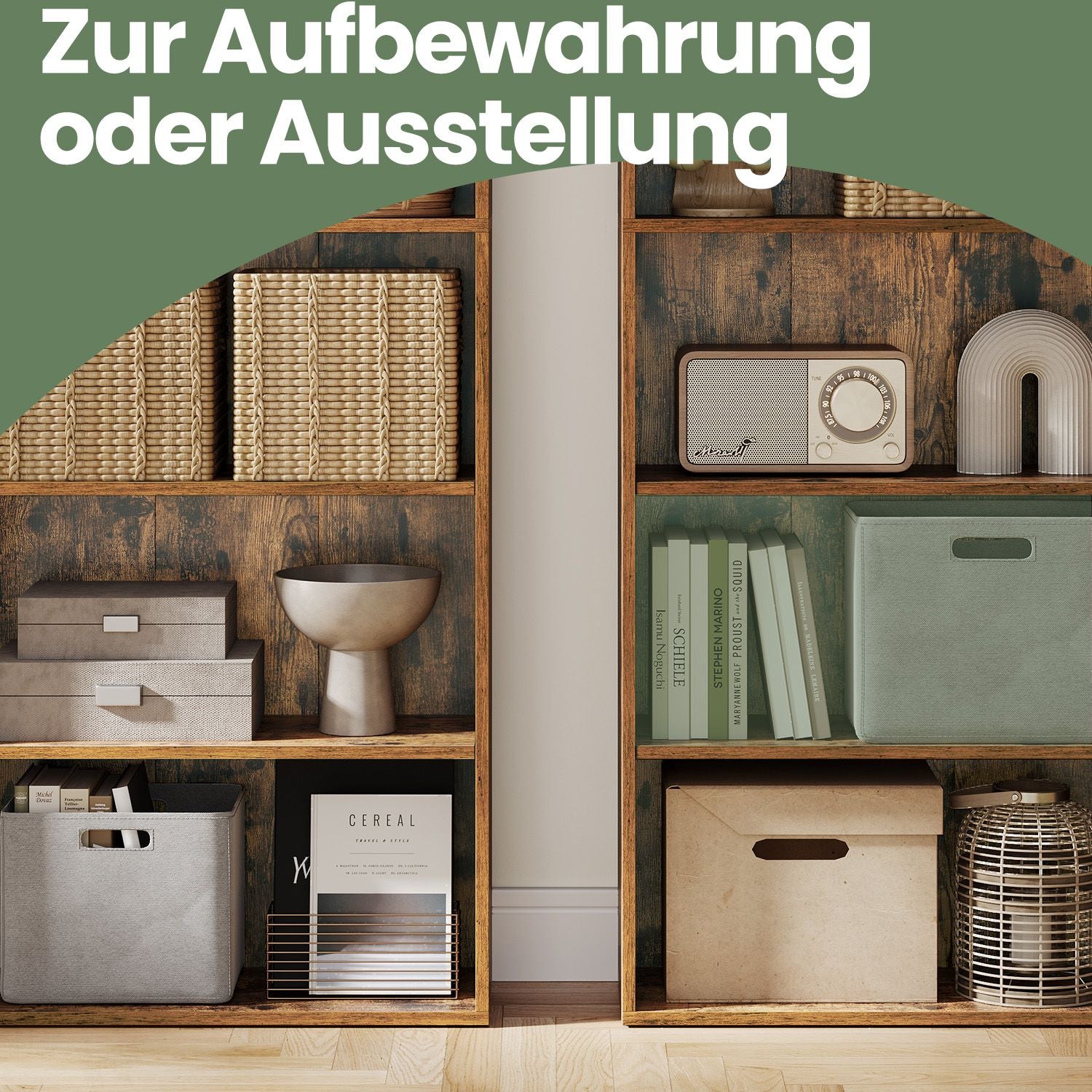 6-laags boekenkast in Scandinavische stijl, staande plank voor woonkamer