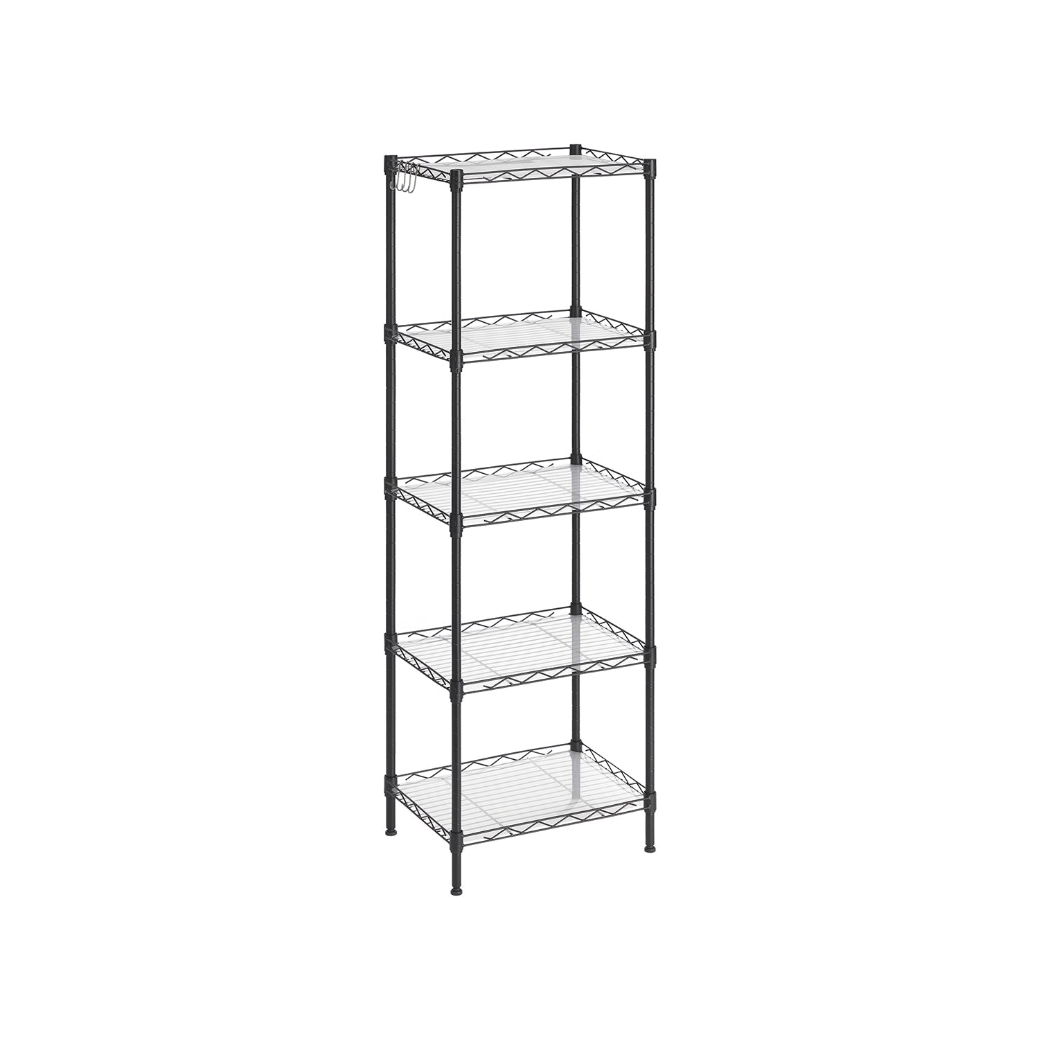 Opbergrek – 5 niveaus – Stalenframe – Zwart