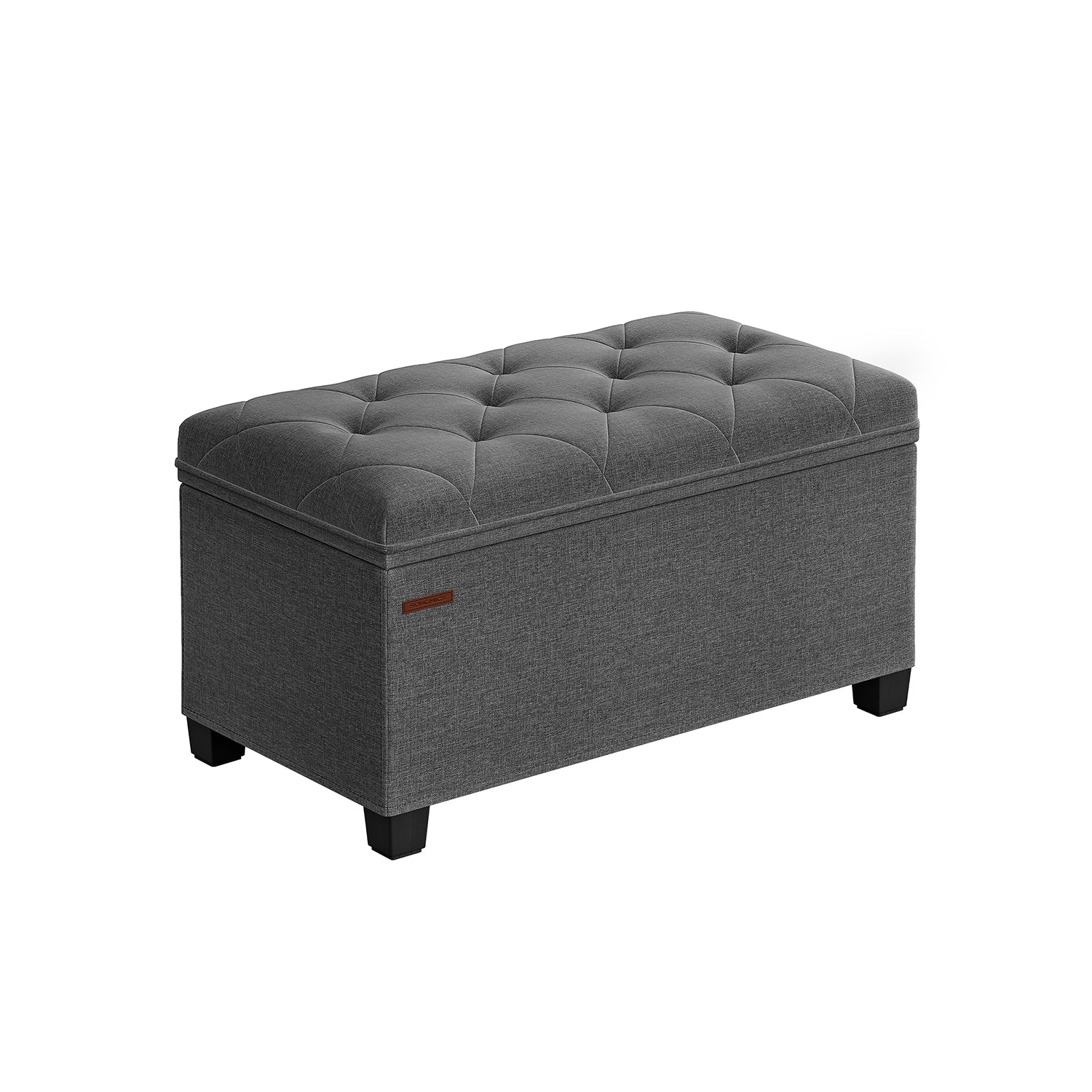 Kruk – met opbergruimte – 40 × 76 × 40 cm – donkergrijs