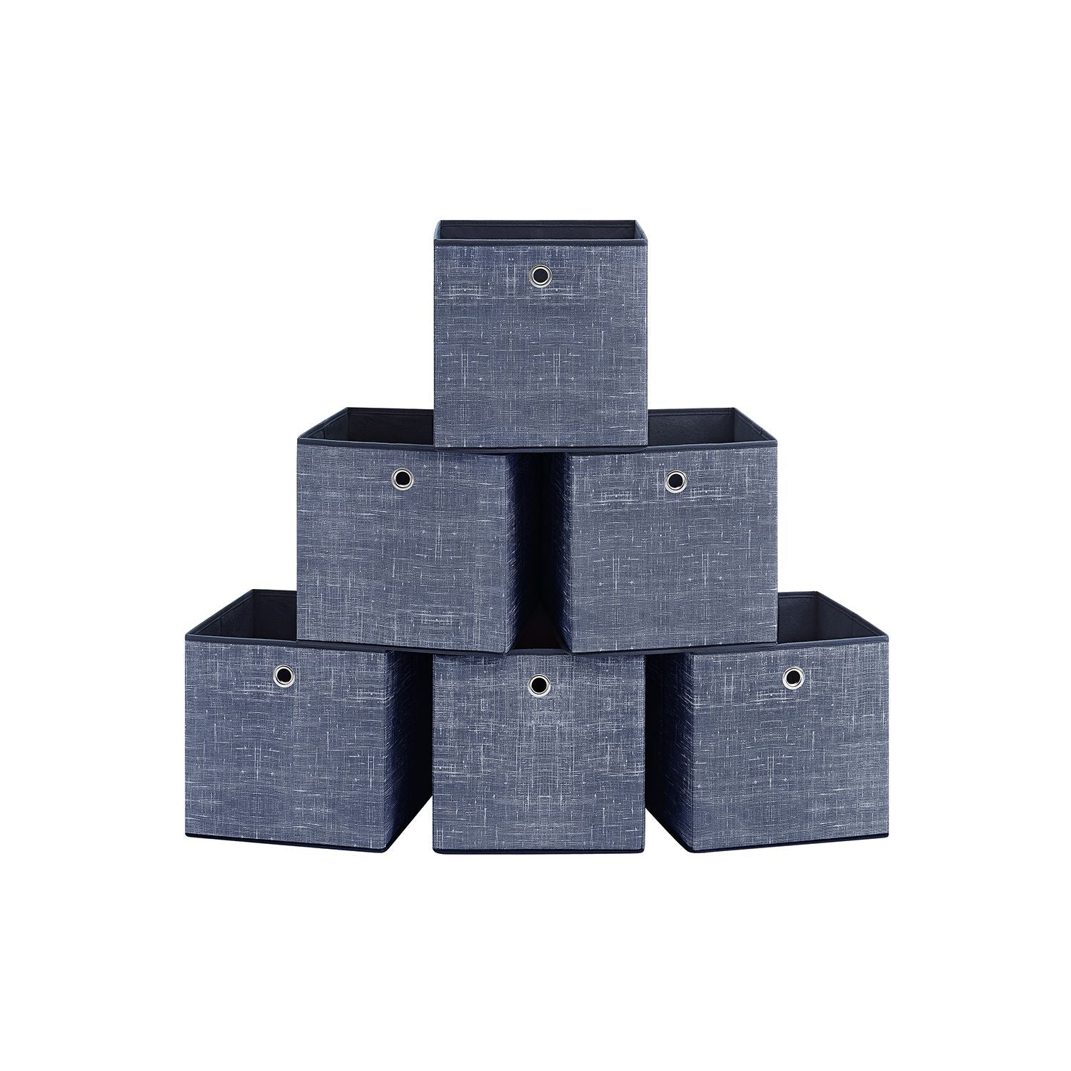 Opbergboxen – set van 6 – mistblauw