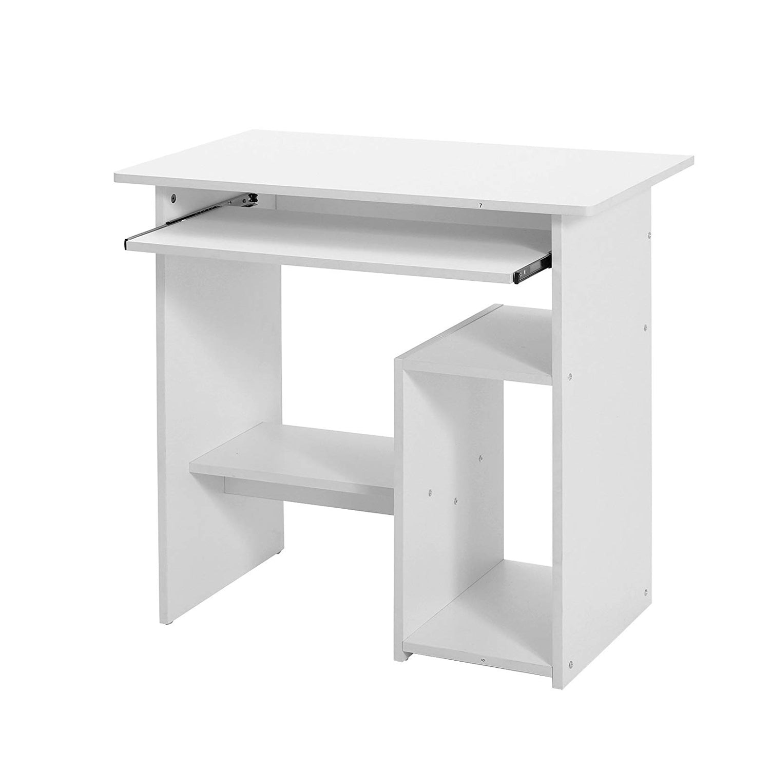Bureau – met uitschuifbaar toetsenbord – wit