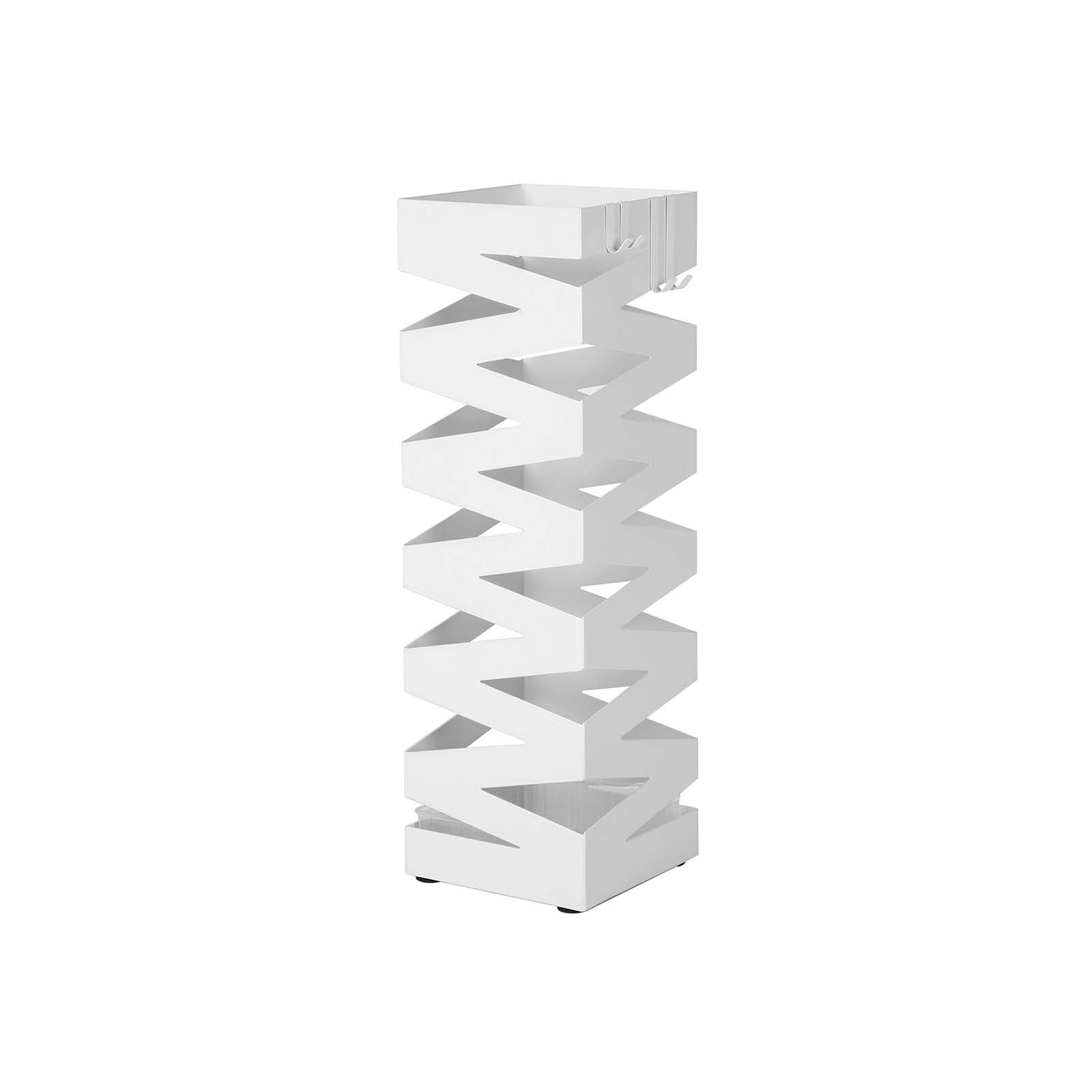 Parapluhouder - Vierkant design - Met wateropvangbak - Wit
