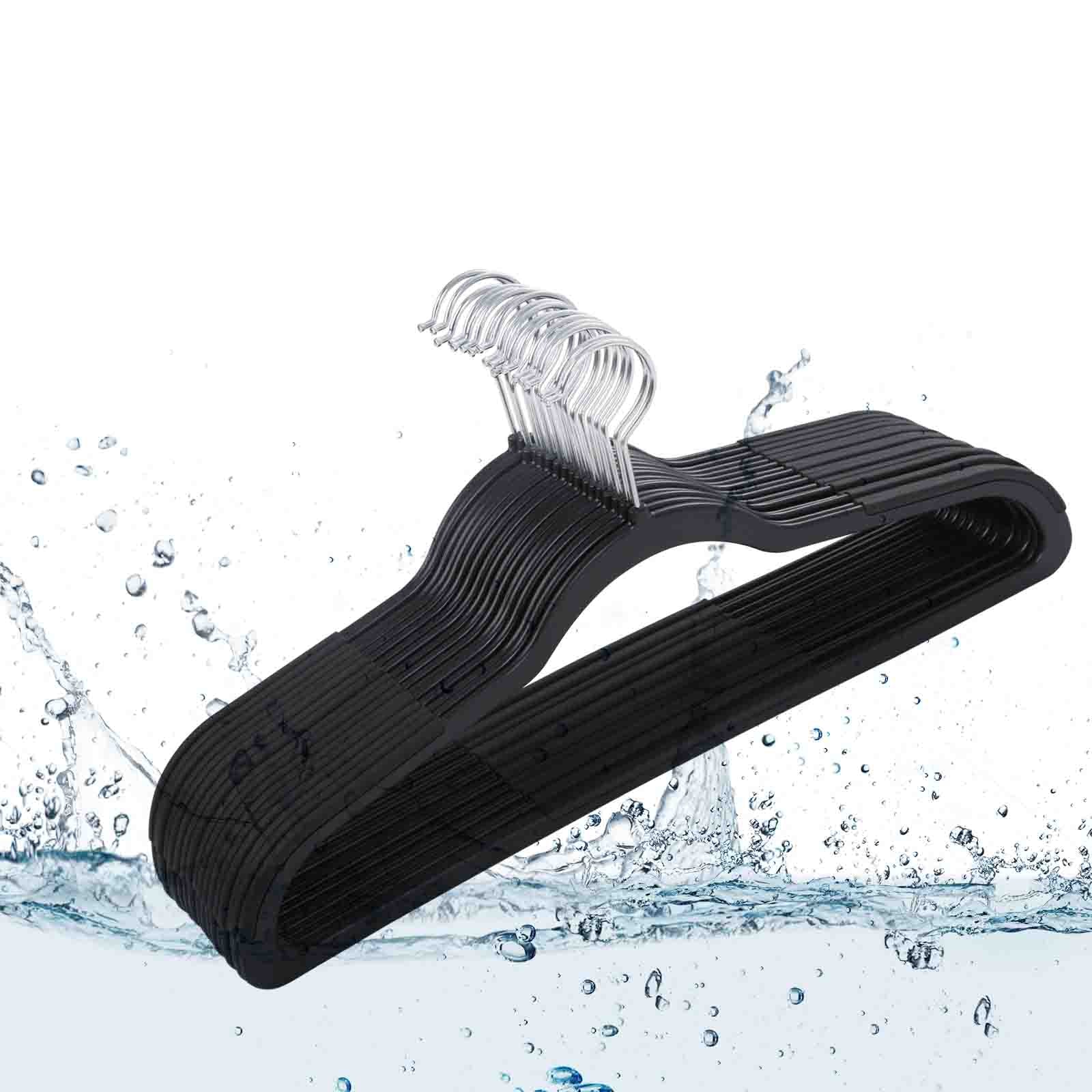 Kleerhangers – Antislip en ruimtebesparend – Set van 30 – Zwart