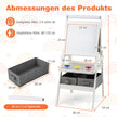 i – Barn Tafel med Pappersrulle och magnetisk Kritta Whiteboard Dubbelsidig – 3 1 – Vit