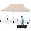 Paviljong – med bärväska, hopfällbar höjdjusterbart partytält – 3 x 6 m – Beige
