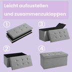 Bank met Opbergruimte – 38 x 76 x 38 cm – Zitkist – Multifunctioneel