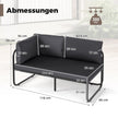 Trädgård – Lounge Soffa Möbler Utomhus med Kuddar sits – 2 – Grå