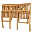 Hopfällbar – uteplats bänk trä trädgårdsmöbler – 120 x 56 x 90 cm – Natur