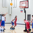 Höj – och sänkbart basketställ med stativ hjul, cm, basketkorg – 2 105-260 – Svart