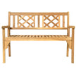 Hopfällbar – uteplats bänk trä trädgårdsmöbler – 120 x 56 x 90 cm – Natur