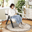 Polstrad – loungestol med armstöd och metallram Modern soffstol Relaxstol – Beige