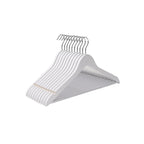 Houten kledinghangers – Set van 10 – Wit