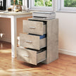 Nattduksbord – med lådor Högblanka nattbord Nattkommod för boxspring säng Cementgrå – 3 37 x 34 x 66,5 cm – Grå