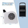 Bottens – blåsmaskin 130W hastigheter och 185° svängbart huvud för torkning ventilation – 3 – Svart och vit
