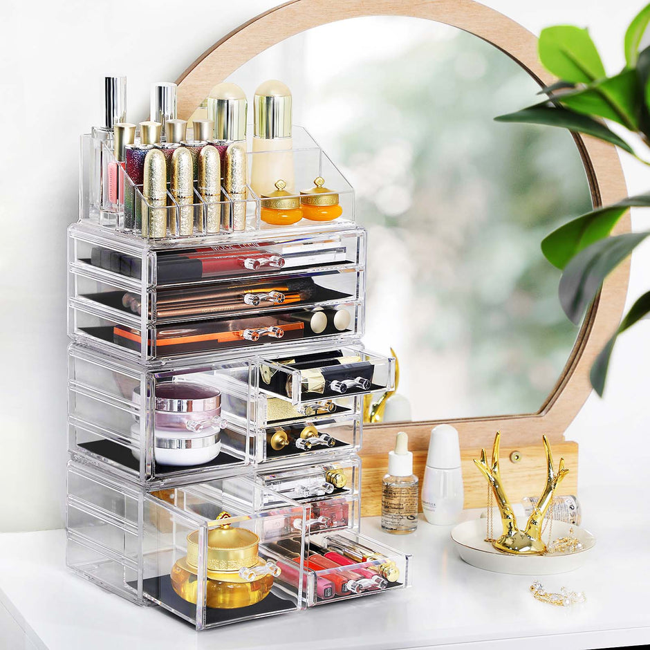 Cosmetica organizer – 15 vakken en 11 lades – Transparant