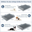Ortopedisk – hundsäng stor hundsoffa med hundkudde för och hundar XL – Grå