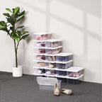 Schoenendozen - Opbergboxen - Set van 12 - Transparant - Tot maat 41