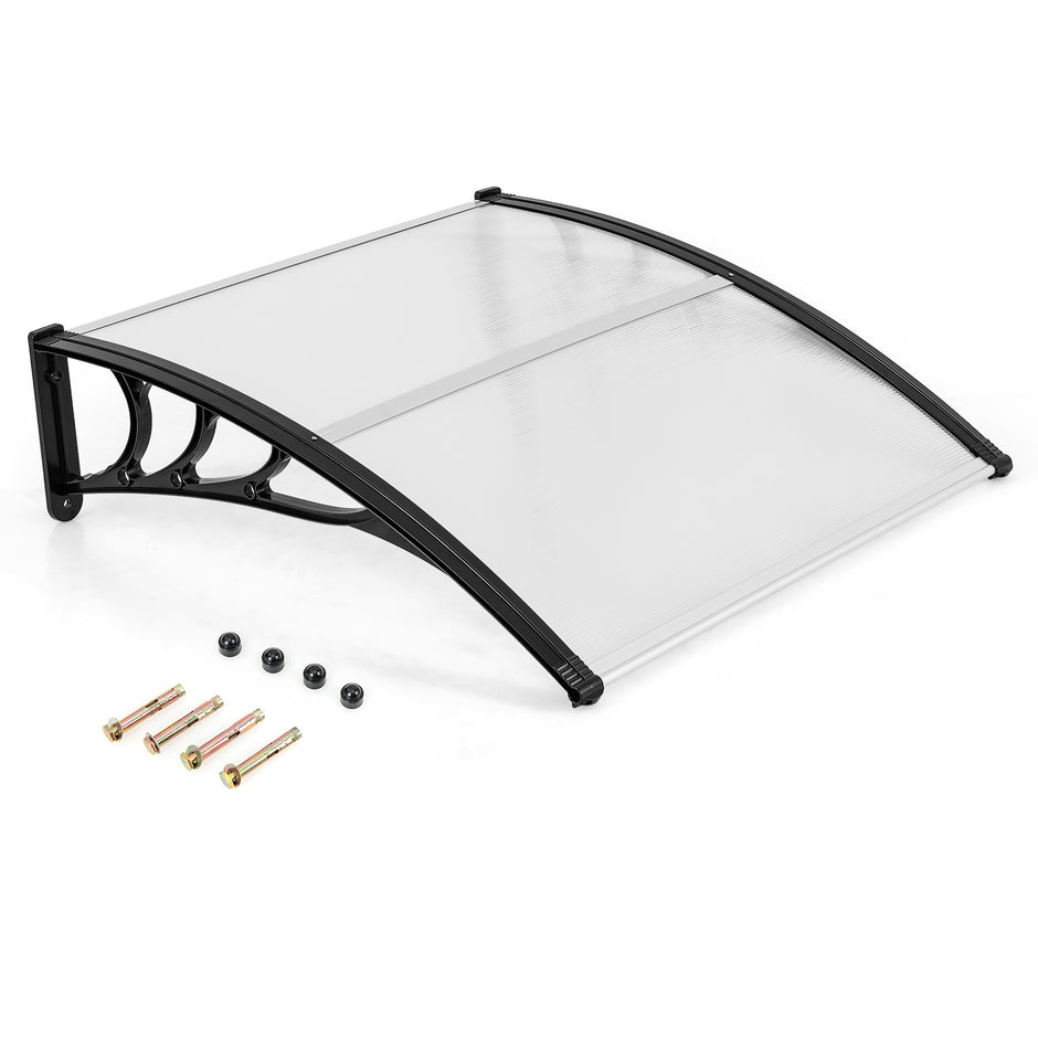 Entrétak – för ytterdörr i aluminium och polykarbonat – 102 x 99 cm – Silver