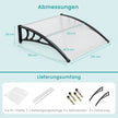 Entrétak – för ytterdörr i aluminium och polykarbonat – 102 x 99 cm – Silver