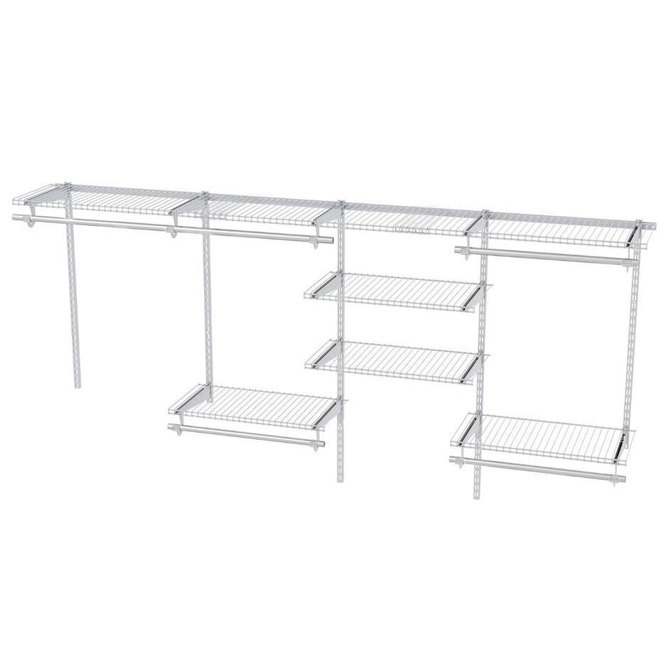 Öppen – garderob Utbyggbar DIY förvaringssystem – 122-244 cm – Vit