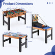 i – spelbord set multifunktionellt med fotbollsbord hockey biljard bordtennis m.m. Naturfärg – 14 1