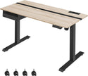 Elektrisch Bureau (Zit-Sta) – 60 x 140 cm – In hoogte verstelbaar met geheugenfunctie – Wit – 2× USB-C – 2× stopcontacten