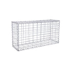 Schanskorf - Roestvrije steenkorf - Gabion - 100 x 50 x 30 cm - Zilver