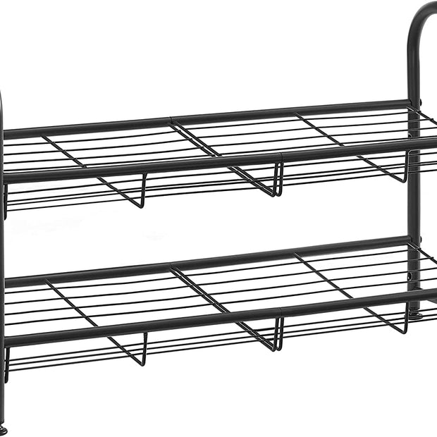 Schoenenrek – Stapelbaar met 2 niveaus – Ruimte voor 8 paar – Zwart