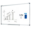Whiteboard – med avtagbar pennbricka Aluminiumram Magnetisk – 50 x 35 cm – Vit