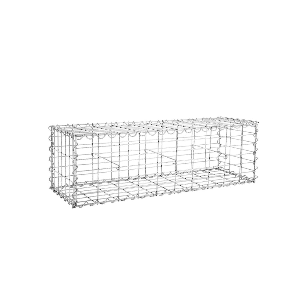 Schanskorf - Gabion tuinmuur - Voor stenen - 100 x 30 x 30 cm - Zilver