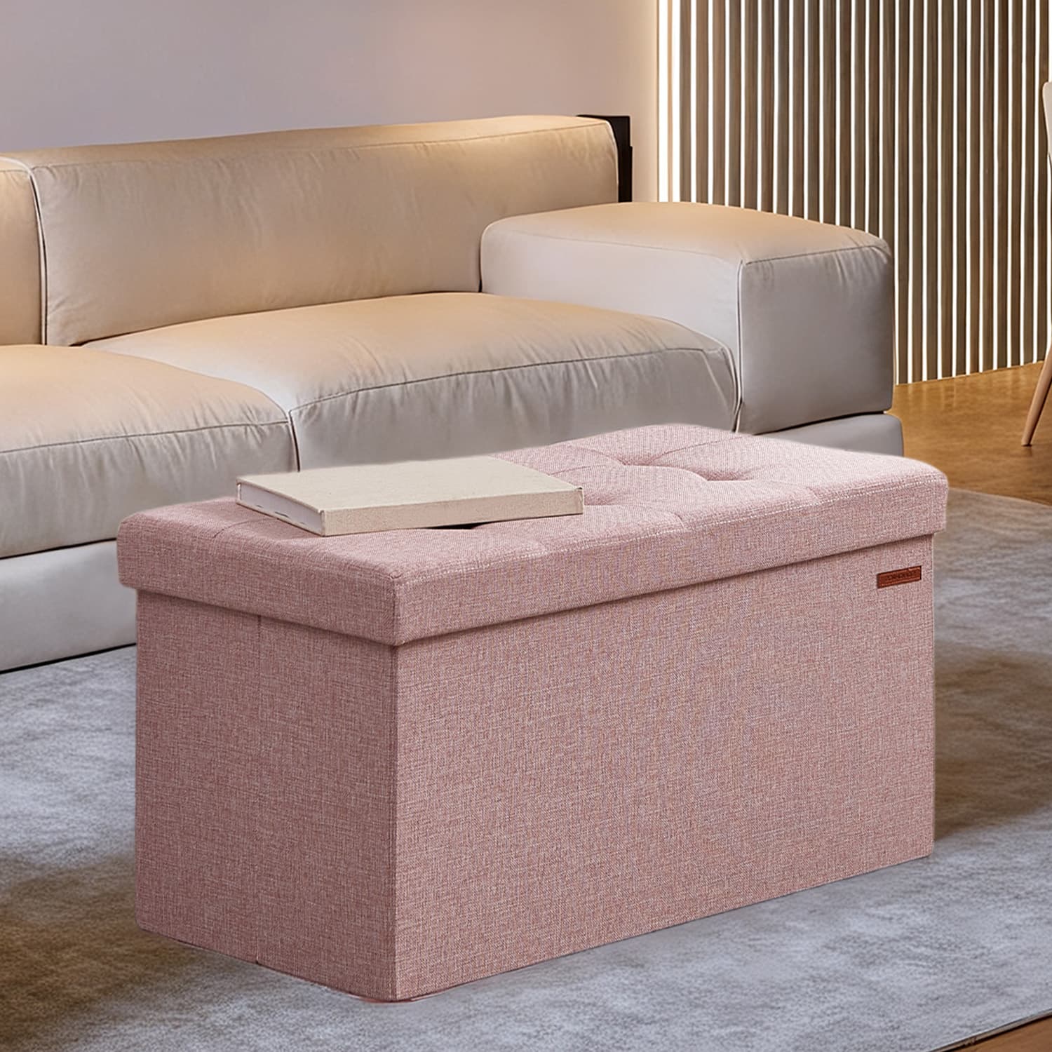 Bank met Opbergruimte – 38 x 76 x 38 cm – Zitkist – Bedbank