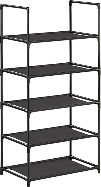 Schoenenrek – 5 niveaus – Compact ontwerp – Zwart – Voor verschillende soorten schoenen