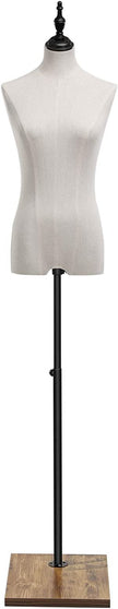 Paspop – Verstelbaar – Linnen bekleding – Wit