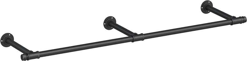 Kledingstang – wandgarderobe – staal – zwart