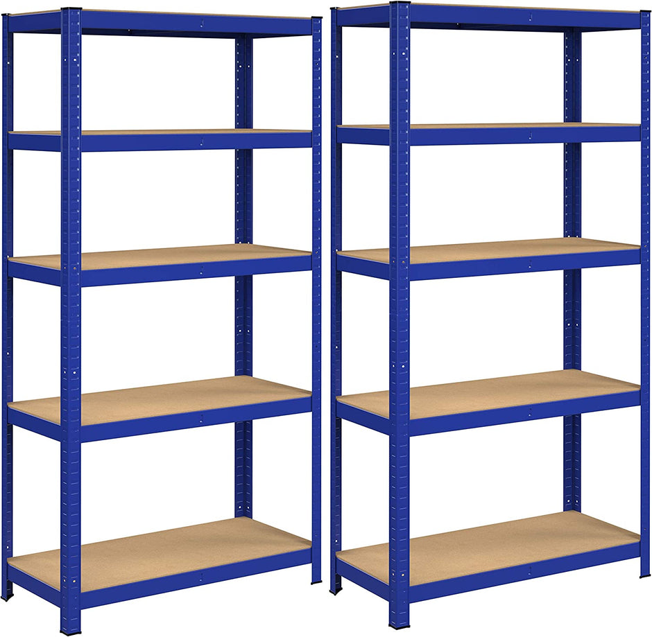 Stellingkast – 160 x 80 x 40 cm – voor 130 kg per plank – staal met poedercoating – set van 2