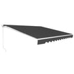 Markis – med vev, solskydd, ledad – 400 x 250 cm – Grå