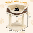 Liten – klösträd med plyschsits och boll sisal klöspelare kattträd – Beige