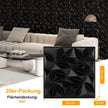 stycken – 3D väggpaneler diamant väggbeklädnad väggdekoration 10m² – 40 50 x 50 cm – Svart