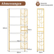vånings – stående hylla med metallram Geometrisk – 6 80 x 31 x 180 cm – Vit