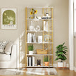 vånings – stående hylla med metallram Geometrisk – 6 80 x 31 x 180 cm – Vit