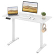 Höjjusterbart – Skrivbord med Krok Elektriskt – 120 x 60 cm – Vit
