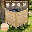 Pack – Tvådelad skyddshäck trädgårdshäck av gran utomhus trähäck med tre stolpar naturfärg – 2 119 x 119 cm – Natur